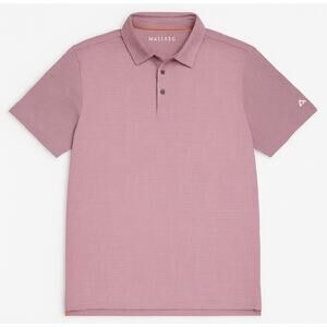 Maelreg Men’s XL Performance Polo Red Black Micro Check Golf Shirt Stretch